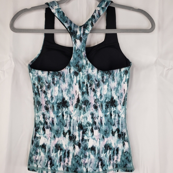 Sweaty Betty Razor Back Green Black & Pink Pull Over Work Out Top Sz XXS. - Picture 4 of 8